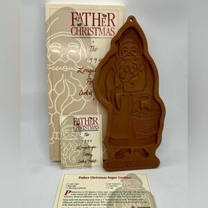 Vintage 1990 Large Longaberger Father Christmas Cookie Mold